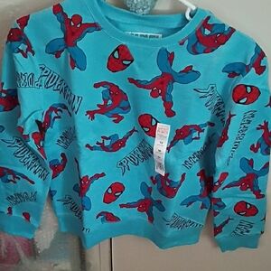Marvel Turquoise & Red Spider-Man Allover Sweatshirt